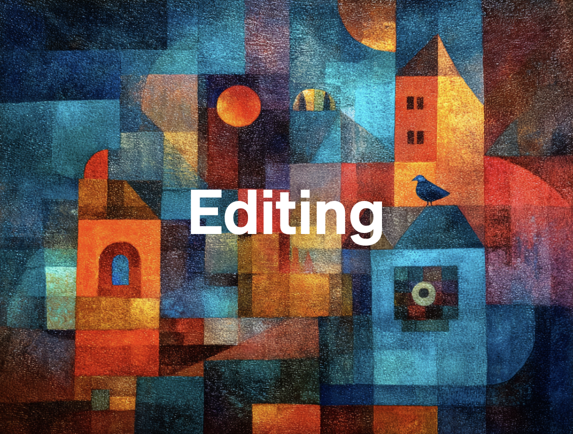 An abstract image intended to represent the idea of editin