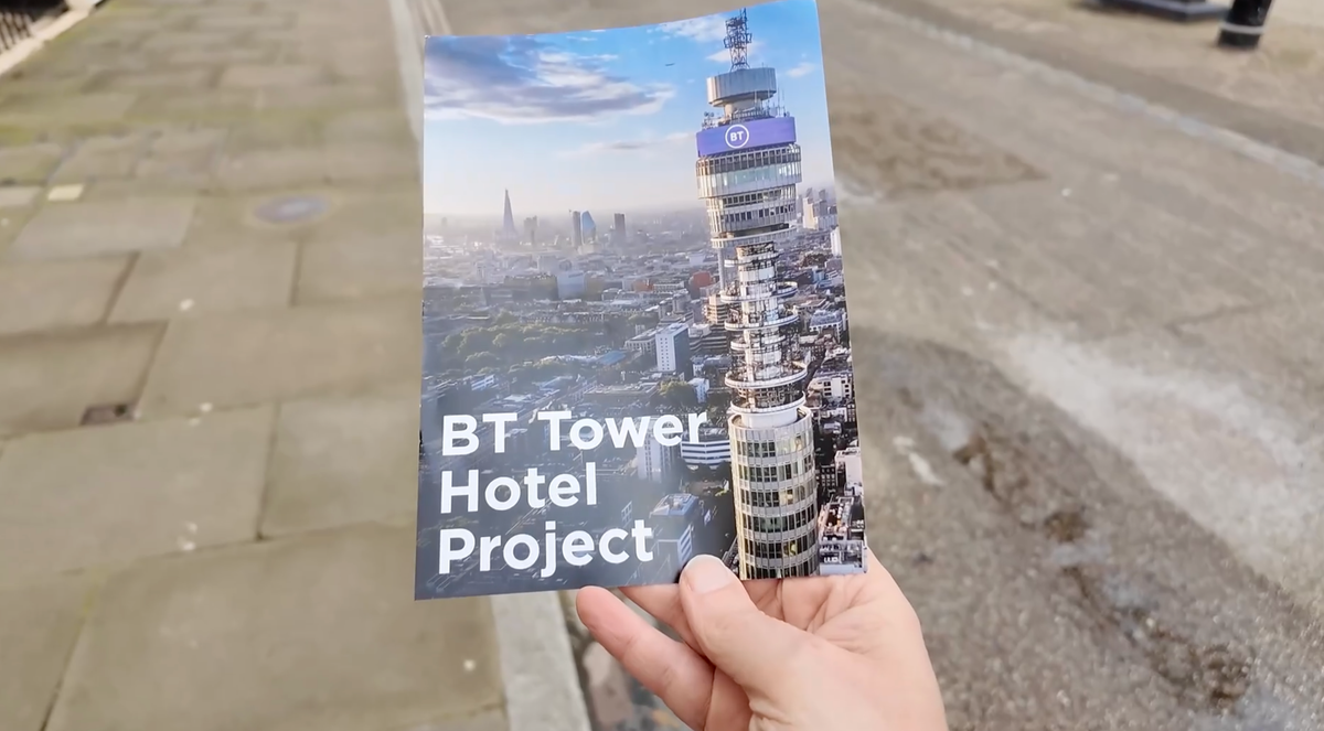 A leaflet about the BT Tower Hotel Project