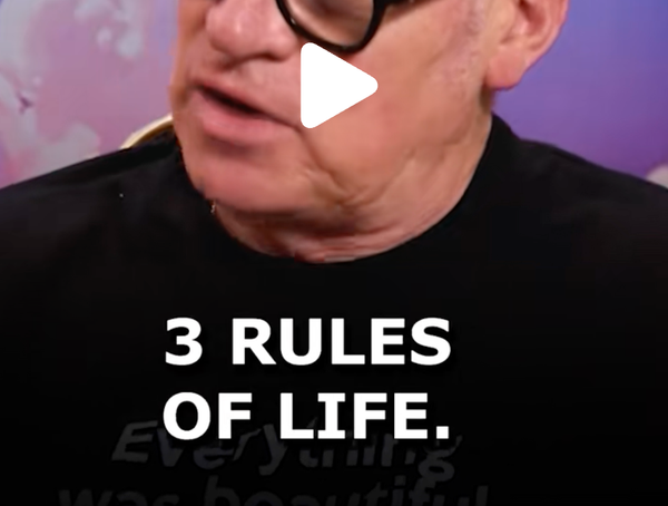 A screenshot featuring the words 3 Rules of Life